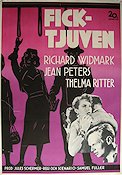 Ficktjuven 1953 poster Richard Widmark Jean Peters Thelma Ritter Samuel Fuller Film Noir