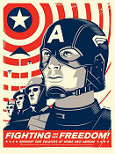 Limited Litho Fighting For Our Freedom Captain America No 100 of 220 2011 poster 