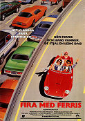 Ferris Bueller´s Day Off 1986 movie poster Matthew Broderick Alan Ruck Mia Sara Jeffrey Jones John Hughes School Cars and racing