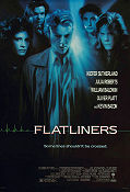 Flatliners 1990 movie poster Kiefer Sutherland Julia Roberts Kevin Bacon Joel Schumacher