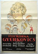 Flickorna Gyurkovics 1926 movie poster Betty Balfour Willy Fritsch Stina Berg