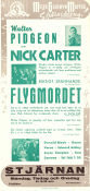 Flygmordet 1940 poster Walter Pidgeon Donald Meek Karen Verne George B Seitz Hitta mer: Nick Carter