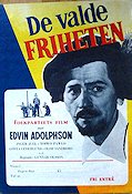 Folkpartiets film De valde friheten 1948 movie poster Edvin Adolphson Politics