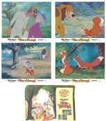 The Fox and the Hound 1981 lobby card set Mickey Rooney Ted Berman Animation Dogs