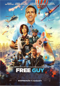 Free Guy 2021 movie poster Ryan Reynolds Jodie Comer Taika Waititi Shawn Levy