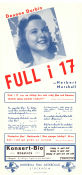 Full i 17 1938 poster Deanna Durbin Herbert Marshall Gail Patrick Norman Taurog Musikaler