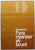 Fyra nyanser av brunt 2004 movie poster Robert Gustafsson Maria Kulle Karl Linnertorp Killinggänget Tomas Alfredson