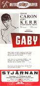 Gaby 1956 poster Leslie Caron John Kerr Cedric Hardwicke Curtis Bernhardt