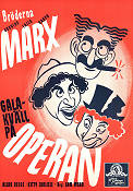 A Night at the Opera 1935 movie poster The Marx Brothers Bröderna Marx Groucho Marx Chico Marx Harpo Marx Sam Wood Musicals