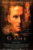 The Game 1997 movie poster Michael Douglas Sean Penn David Fincher