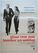 Guess Who´s Coming to Dinner 1967 movie poster Spencer Tracy Sidney Poitier Katharine Hepburn Katharine Houghton Stanley Kramer