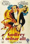 My Man Godfrey 1936 movie poster William Powell Carole Lombard