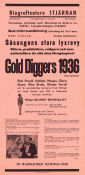 Gold Diggers of 1935 1935 movie poster Dick Powell Adolphe Menjou Gloria Stuart Busby Berkeley Musicals