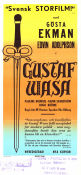 Gustaf Wasa 1928 movie poster Gösta Ekman Edvin Adolphson Hugo Björne John W Brunius