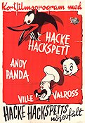 Hacke Hackspetts nöjesfält 1947 movie poster Woody Woodpecker Hacke Hackspett Animation