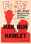 Han hun og Hamlet 1932 movie poster Marguerite Viby Fy og Bi Denmark