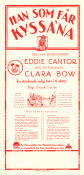 Han som får kyssa´na 1926 poster Eddie Cantor Clara Bow Billie Dove Frank Tuttle