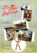 Pippi Goes on Board 1972 movie poster Inger Nilsson Beppe Wolgers Olle Hellbom Writer: Astrid Lindgren From TV