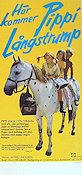 Pippi Goes on Board 1972 movie poster Inger Nilsson Beppe Wolgers Olle Hellbom Writer: Astrid Lindgren From TV