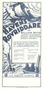 Havens rovriddare 1931 poster William Boyd Robert Armstrong James Gleason Albert S Rogell Skepp och båtar