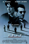 Heat 1995 movie poster Al Pacino Val Kilmer Robert De Niro Jon Voight Michael Mann