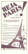 Heja Paris! 1930 poster Georges Milton Henri Kerny Hélene Perdriere Pierre Colombier