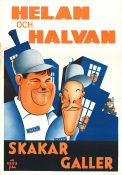 Pardon Us 1931 movie poster Helan och Halvan Laurel and Hardy Stan Laurel Oliver Hardy James Parrott Police and thieves
