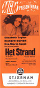 Het strand 1965 poster Richard Burton Elizabeth Taylor Eva Marie Saint Vincente Minnelli Strand