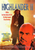 Highlander II: The Quickening 1991 movie poster Christopher Lambert Sean Connery Virginia Madsen Russell Mulcahy