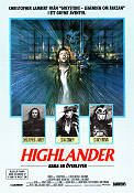 Highlander 1985 movie poster Christopher Lambert Sean Connery Clancy Brown Russell Mulcahy