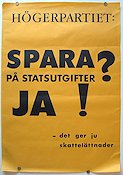 Högerpartiet 1960 poster Politics