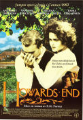 Howards End 1992 movie poster Anthony Hopkins Helena Bonham Carter James Ivory Writer: E M Forster Romance