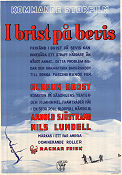 I brist på bevis 1943 poster Arnold Sjöstrand Ragnar Frisk