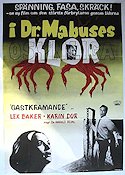 Die unsichtbaren Krallen des Dr Mabuse 1962 movie poster Lex Barker Karin Dor Siegfried Lowitz Harald Reinl