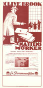 I nattens mörker 1931 poster Clive Brook Charles Buddy Rogers Louis J Gasnier