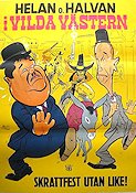 I vilda västern 1970 movie poster Laurel and Hardy Helan och Halvan Oliver Hardy Stan Laurel