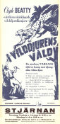 I vilddjurens våld 1934 poster Clyde Beatty Syd Saylor Cecilia Parker David Howard