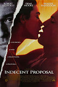 Indecent Proposal 1993 movie poster Robert Redford Demi Moore Adrian Lyne