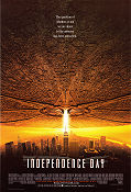 Independence Day 1996 movie poster Will Smith Bill Pullman Jeff Goldblum Roland Emmerich Spaceships