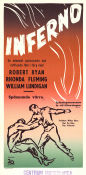 Inferno 1953 movie poster Robert Ryan Rhonda Fleming William Lundigan Roy Ward Baker