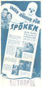Ingen rädder för spöken 1940 poster Bob Hope Paulette Goddard Richard Carlson George Marshall