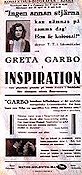 Inspiration 1931 movie poster Greta Garbo