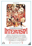 Intervista 1987 movie poster Marcello Mastroianni Anita Ekberg Sergio Rubini Antonella Ponziani Maurizio Mein Federico Fellini