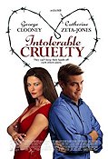 Intolerable Cruelty 2003 movie poster George Clooney Catherine Zeta-Jones Joel Ethan Coen