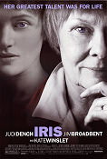 Iris 2001 movie poster Judi Dench Kate Winslet Jim Broadbent Richard Eyre