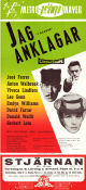 Jag anklagar 1958 poster Anton Walbrook Viveca Lindfors José Ferrer Vapen