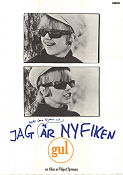 I Am Curious Yellow 1967 movie poster Lena Nyman Börje Ahlstedt Vilgot Sjöman Production: Sandrews Cult movies Politics Glasses