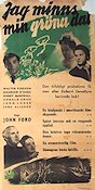 How Green was my Valley 1942 movie poster Walter Pidgeon Maureen O´Hara John Ford Mountains