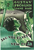 Ich will nicht wissen wer du bist 1932 movie poster Liane Haid Gustav Fröhlich Géza von Bolvary Smoking