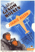 Jakten genom molnen 1936 poster Jimmie Allen William Gargan Katherine DeMille Otho Lovering Eric Rohman art Flyg